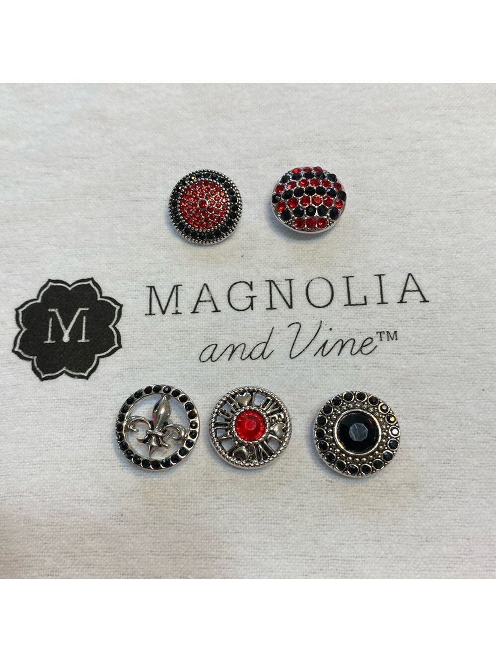 Magnolia and Vine, 5 original snaps, Red & Black theme. New